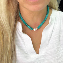 Load image into Gallery viewer, Scout Turquoise + Pearl Necklace