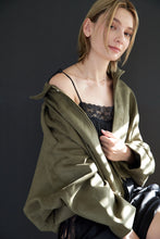Load image into Gallery viewer, Oversized Suede Balloon Jacket | Olive