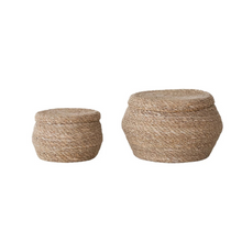 Load image into Gallery viewer, Seagrass Baskets w/Lids | Set of 2