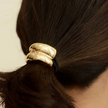 Load image into Gallery viewer, Mini Double Arch Metal Ponytail Hair Tie | Gold