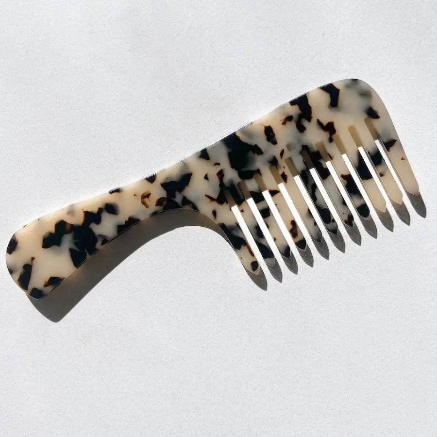 Wide Tooth Hair Comb | Eco-Friendly | Blonde Tortoise