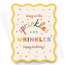 Load image into Gallery viewer, Wavy Die Cut Sprinkles + Wrinkles Notecard