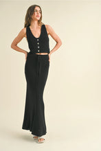Load image into Gallery viewer, Karlee Vest + Maxi Skirt | Black