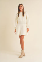 Load image into Gallery viewer, Mia Balloon Sleeve Sweater Dress | Cream