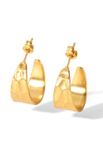 Load image into Gallery viewer, Ally Hammered Hoop