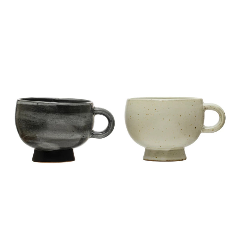 10 oz. Stoneware Footed Mug