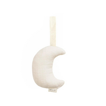 Load image into Gallery viewer, Plush Moon Pacifier Holder | Ivory
