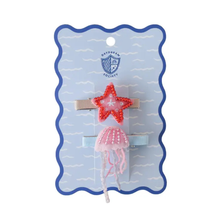 Load image into Gallery viewer, Seaside Jellyfish & Starfish Clip Set