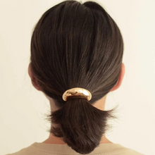 Load image into Gallery viewer, Wide Metal Cuff Hair Tie | Gold