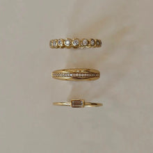 Load image into Gallery viewer, Evelyn Baguette Bezel Stacking Ring