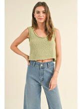 Load image into Gallery viewer, Textured Knitted Crop Top | Lime