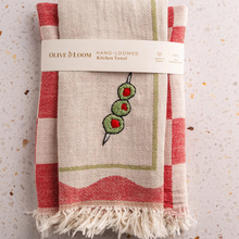 Load image into Gallery viewer, Hand Stitched Kitchen Towel | Olive