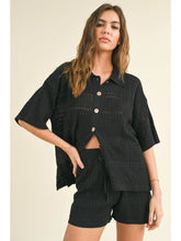 Load image into Gallery viewer, Pattern Knit Buttondown Set | Shorts