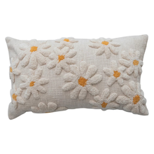 Load image into Gallery viewer, Tufted Flowers Lumbar Pillow