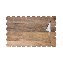 Load image into Gallery viewer, Mango Wood Scalloped Serving Board | Set of 2