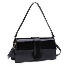 Load image into Gallery viewer, Violet Patent Crossbody | Black