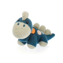 Load image into Gallery viewer, Crochet Rattle | Blue Dino