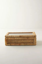 Load image into Gallery viewer, Woven Rattan + Wood Box | 2 Sizes