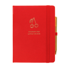 Load image into Gallery viewer, Fabric-Bound Journal w/Pen | Cherry