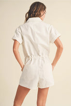 Load image into Gallery viewer, Washed Denim Romper | White