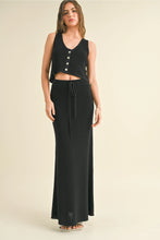 Load image into Gallery viewer, Karlee Vest + Maxi Skirt | Black