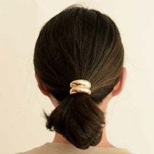 Load image into Gallery viewer, Mini Double Arch Metal Ponytail Hair Tie | Gold