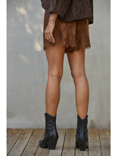 Load image into Gallery viewer, Lace Detail Shorts | Chocolate