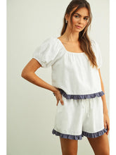 Load image into Gallery viewer, Ruffled Hem Linen Shorts