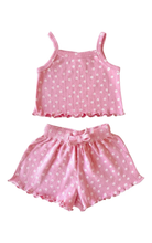 Load image into Gallery viewer, Organic Pointelle Summer Set | Pink Flower