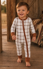 Load image into Gallery viewer, 2-Way Convertible Zip Romper | Homestead Plaid