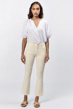 Load image into Gallery viewer, Jeanne Mid Rise Crop Flare | Wheat