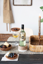 Load image into Gallery viewer, Wood + Marble Wine Bottle Coaster