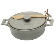 Load image into Gallery viewer, Stoneware Brie Baker + Spreader