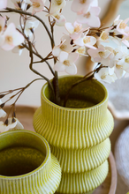 Load image into Gallery viewer, Chartreuse Ceramic Vases | 3 Sizes