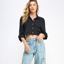 Load image into Gallery viewer, Crop Cape Shirt