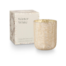 Load image into Gallery viewer, Winter White | Boxed Crackle Glass Candle