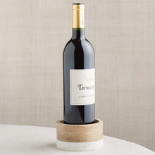 Load image into Gallery viewer, Wood + Marble Wine Bottle Coaster