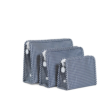 Load image into Gallery viewer, Roadie Pouch | Medium | Gingham Navy
