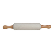 Load image into Gallery viewer, Ivory Embossed Stoneware Rolling Pin