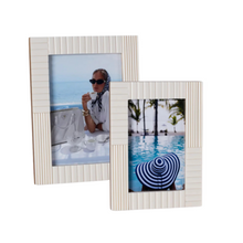 Load image into Gallery viewer, Ribbed Ivory Resin Photo Frame | 2 Sizes