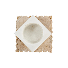 Load image into Gallery viewer, Marble + Travertine Tealight Holder