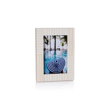 Load image into Gallery viewer, Ribbed Ivory Resin Photo Frame | 2 Sizes