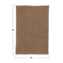 Load image into Gallery viewer, Stonewashed Waffle Tea Towel | Camel