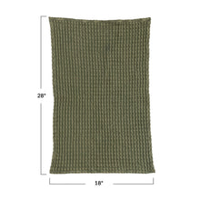 Load image into Gallery viewer, Stonewashed Waffle Tea Towel | Green