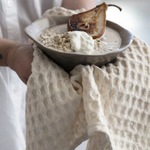 Load image into Gallery viewer, Stonewashed Waffle Tea Towel | Cream