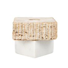 Load image into Gallery viewer, Marble + Travertine Tealight Holder