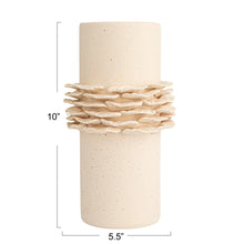 Load image into Gallery viewer, Ruffled Stoneware Vase