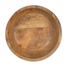 Load image into Gallery viewer, Ribbed Mango Wood Footed Bowl