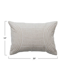 Load image into Gallery viewer, Embroidered Lumbar Pillow
