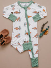 Load image into Gallery viewer, Christmas Tree-Rex Dino Bamboo Zippy Romper